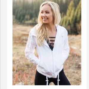 Zyia White Bomber Jacket small